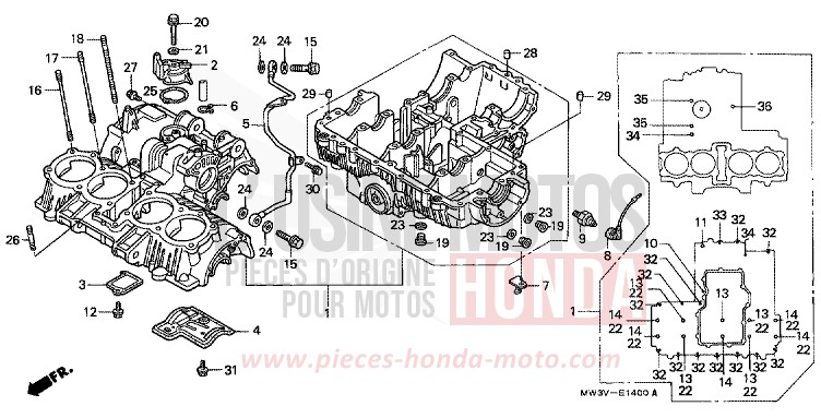 KURBELGEHAEUSE von CB Seven Fifty CANDY GLORY RED-U (R101) von 1997